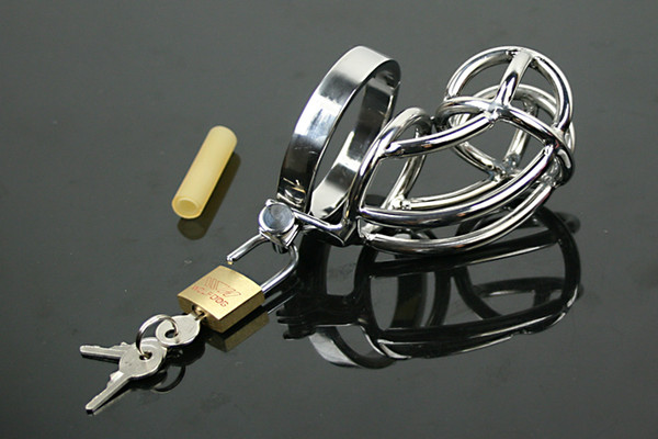 2013 New S size Male 304-Stainless Steel Bondage Chastity Art Device/Cage/Cock ring/SM Fetish Sex toys