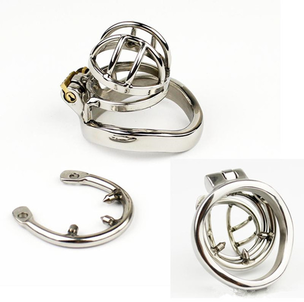 NEW Stainless Steel Super Small Male Chastity Cage with Anti-off ring BDSM Sex Toys For Men Chastity Device 35mm Short Cage