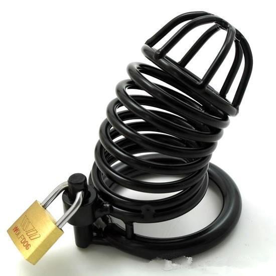 Black Alloy Male Chastity devices/Cages,Cock Cage,Penis Lock,40/45/50mm Inner Diameter For Choose Penis Ring,Adult Game,Sex Toy