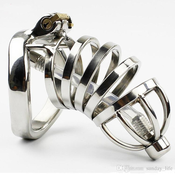 Free Shipping!!!, Stainless Steel Stealth Lock Male Chastity Device with Urethral Catheter,Cock Cage,virginity Belt,Penis Ring,SN276-1