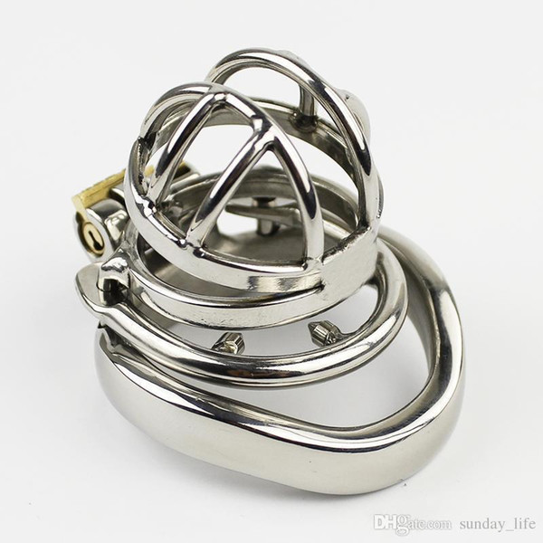 NEW Stainless Steel Super Small Male Chastity Cage with Anti-off ring BDSM Sex Toys For Men Chastity Device 35mm Short Cage SN273-1