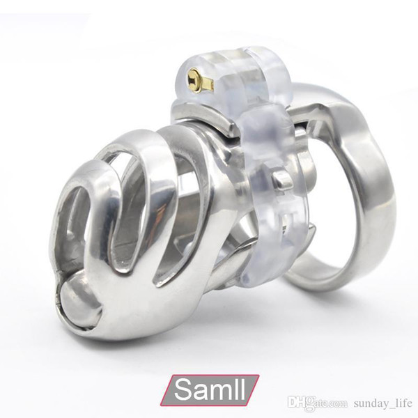 New 3D design 316L Stainless Steel Stealth Lock Small Male Chastity Devices,Cock Cage,Penis Ring,Penis Lock,Fetish Chastity Belt For Men