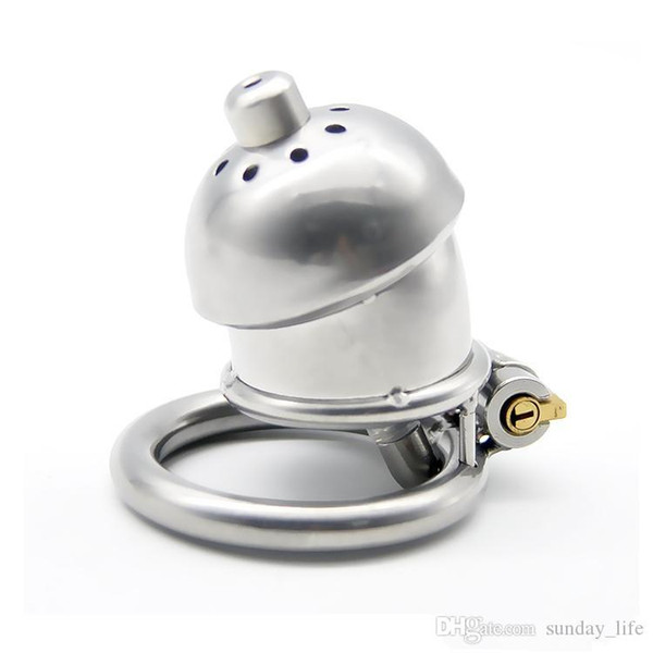 Free Shipping!!!,Stainless Steel Stealth Lock Male Chastity Device with Urethral Catheter,Cock Cage,virginity Belt,Penis Ring,CPA266-1