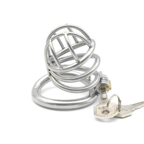 Stainless Steel Super Small Male Chastity Belt Adult Cock Cage With arc-shaped Cock Ring Sex Toys Bondage Chastity device CPA225-1