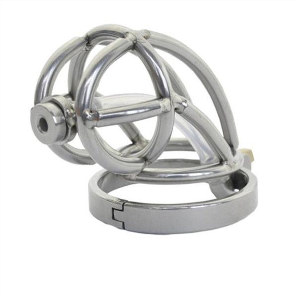 Stainless Steel Male Chastity Device with Catheter,Cock Cage,Chastity Belt,Penis Ring,Virginity Lock,Adult Game,Cock Ring CPA143