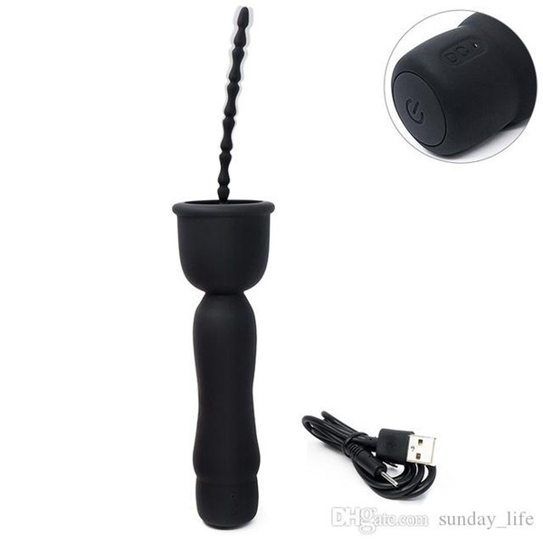 FREE SHIPPING ! 17 Speeds Penis Massager Penis Plug Urethral Stimulation Vibrator For Male Masturbator Lasting Trainer Glans Vibrators