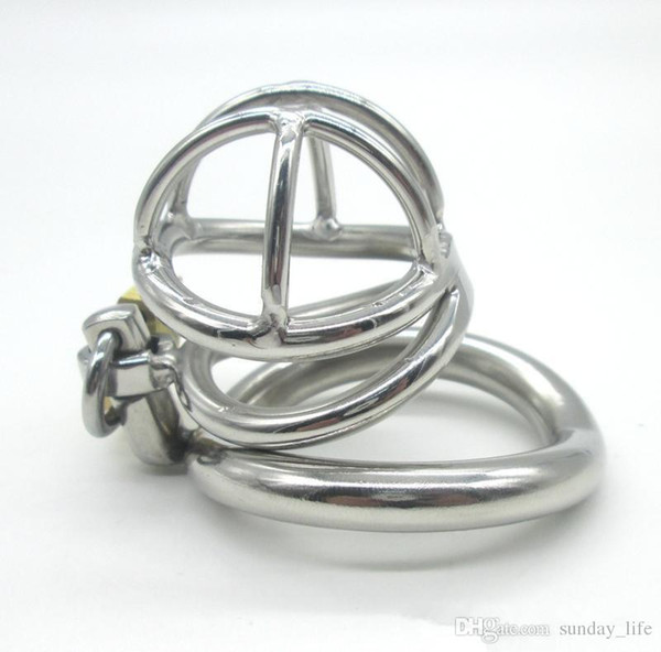 NEW Stainless Steel Super Small Male Chastity device Adult Cock Cage With Curve Cock Ring BDSM Sex Toys Bondage Chastity belt SNA224