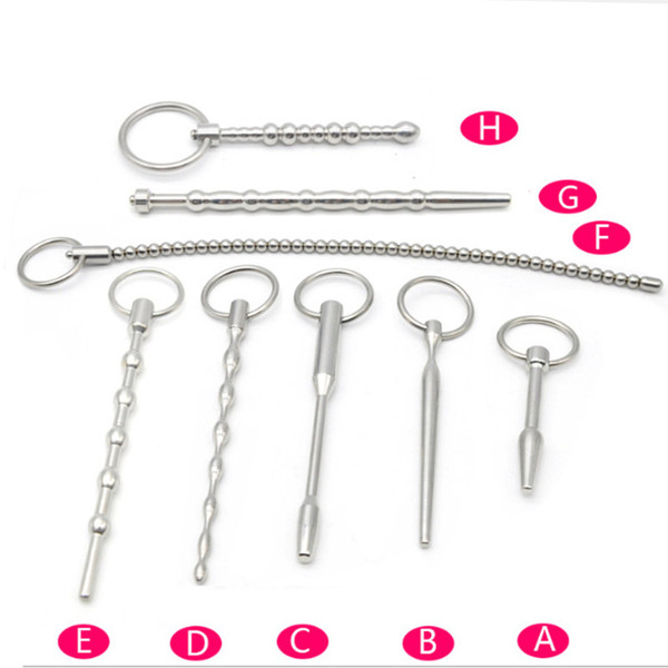 Metal Penis Plug Stainless Steel Urethral Dilator Catheter Cock Rings Male Masturbator Sex Toys Adult Products For Men A312