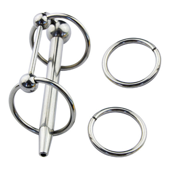 Metal Penis Plug Stainless Steel Urethral Dilator Catheter Cock Rings Male Masturbator Sex Toys Adult Products For Men A013