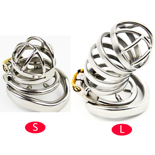 304 stainless steel Cock Super small Cage Chastity with Anti-off ring Device Bndage Fetish Device Penis ring A274-1