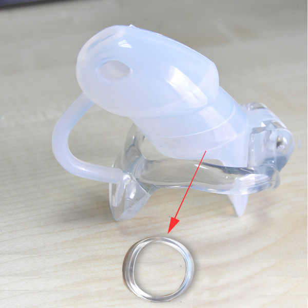 Male Silicone small cage cock Cage With fixed Resin Ring bdsm Chastity Device Sex toys Adult A360-1