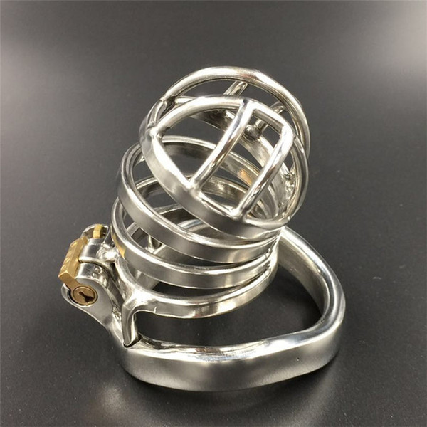 Easy to pee design device full length 65mm metal cock cage 304# stainless steel chastity devices for men