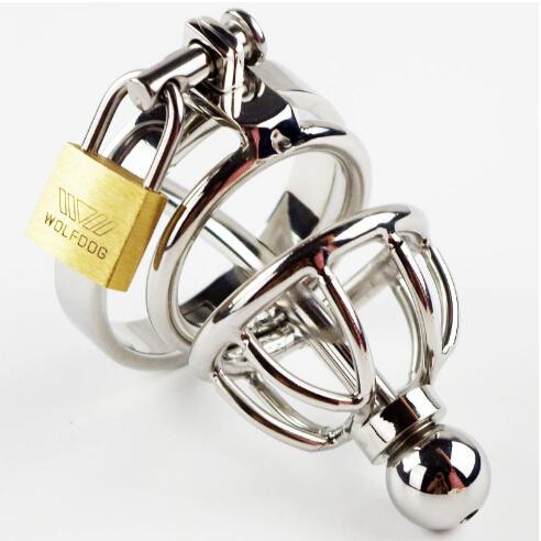 Super Small Male Chastity Cock Cage Sex Slave Penis Lock Anti-Erection Device With Removable Urethral Sounding Catheter Shortest