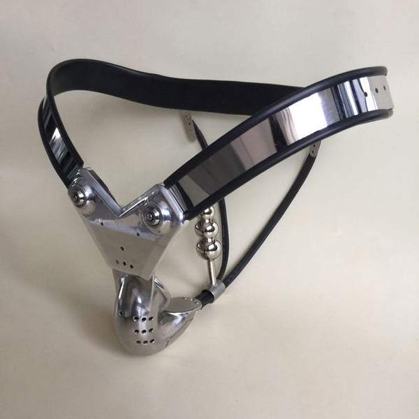 Newest Y-shaped Male Chastity Devices Adjustable Stainless Steel Curve Waist Chastity Belt with Full Closed Winding Cock Cage BDSM Sex Toy