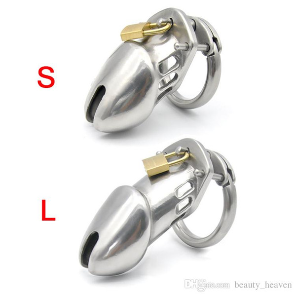 Stainless Steel Male Chastity Device Small/Long Size Cock Cage Penis Ring Adult Game Sex Toys For Men