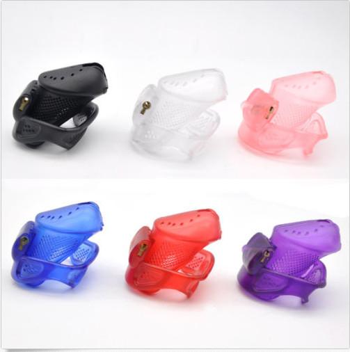 Male Chastity Device with Perforated design small Cage sex Penis Rings toy brass built-in lock Adult A373