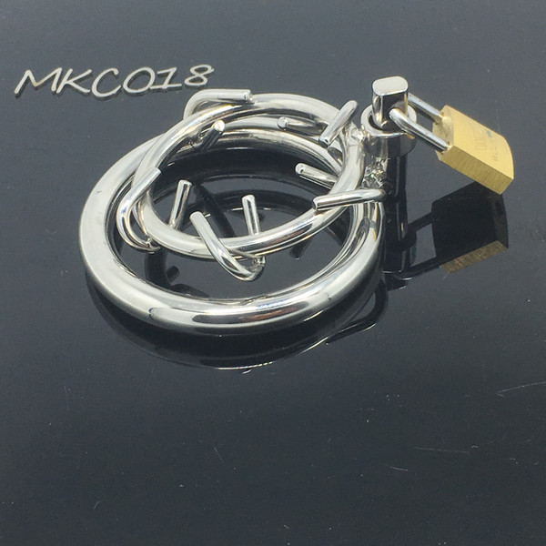 Cock Cage Male chastity device metal stainless steel penis lock cookring sleeve penis cage for male bondage 018