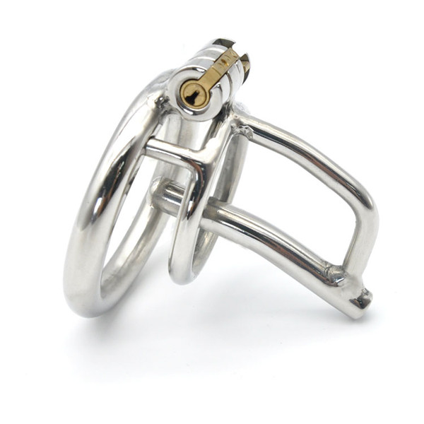 New lock 304 Stainless Steel cock cage Male Chastity sex toys Device A279