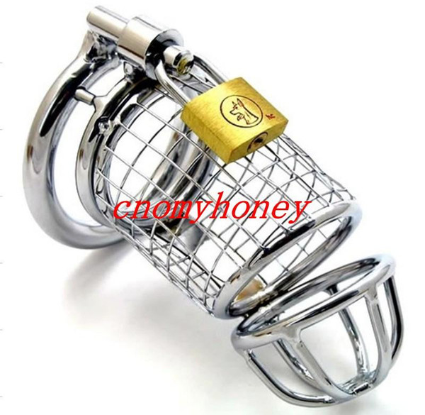 new male bondage lockable stainless steel cock cage penis ring cage,silver color dildo cage rings, sex toys for men, free shipping