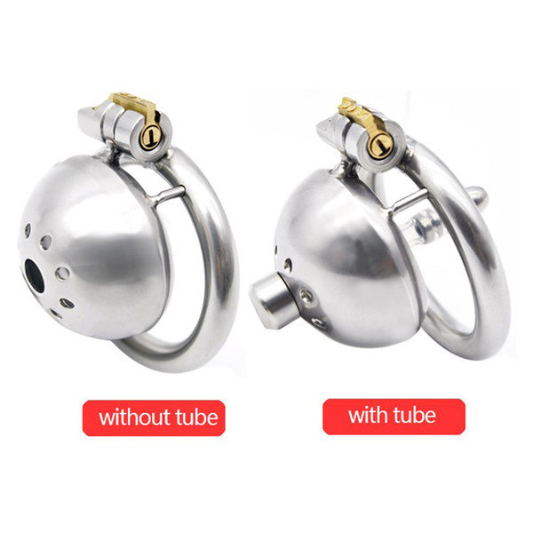 304 stainless steel Male Chastity Device Super Small Short Cock Cage with Stealth lock Ring Sex Toy