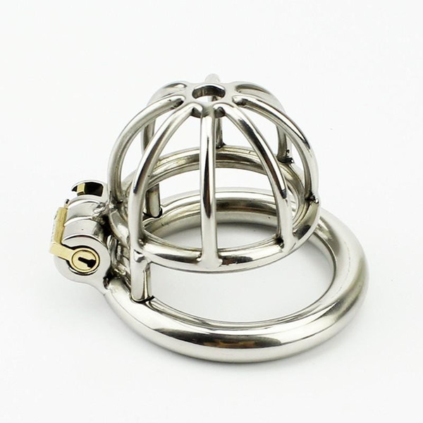 Super Small Male Chastity device Adult Cock Cage With Curve Cock Ring BDSM Sex Toys Bondage Stainless Steel Chastity belt