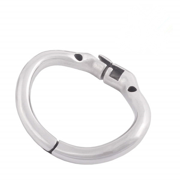 Ergonomic Design Stainless Chastity Device Cock Cage Base Ring Male Spares (L / 2.24 Inches)