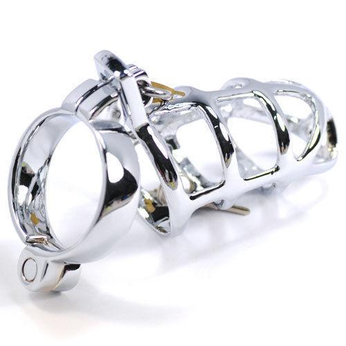 Stainless Steel Male Bondage Penis Cage Chastity Restraint Cock Cage Device Fetish Erection Restriction Lockable Sex Products