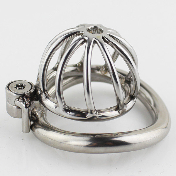 Latest Stainless Steel Male Chastity Device Unique Design Chastity Cage With Arc-Shaped Cock Ring Penis Ring Sex Toys Men