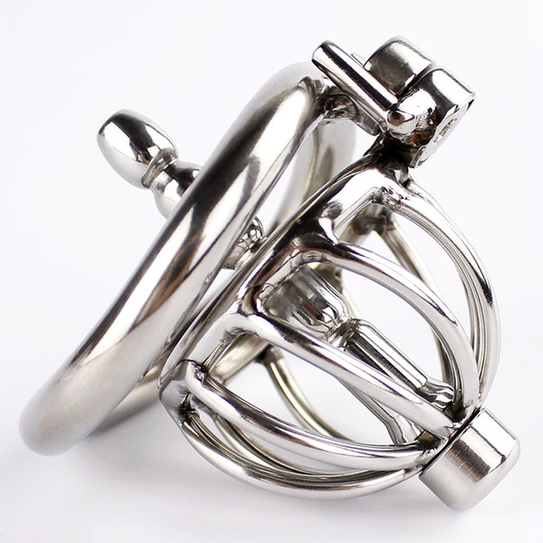 NEW Super Small chastity cage With Curve Cock Ring Stainless Steel Chastity urethral sounds BDSM Sex Toys Bondage Chastity belt