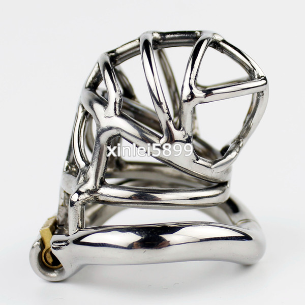 NEW Stainless Steel Male Chastity Device Unique Design Chastity Cage Male Cock Restraint Virginity Lock BDSM Sex Toys