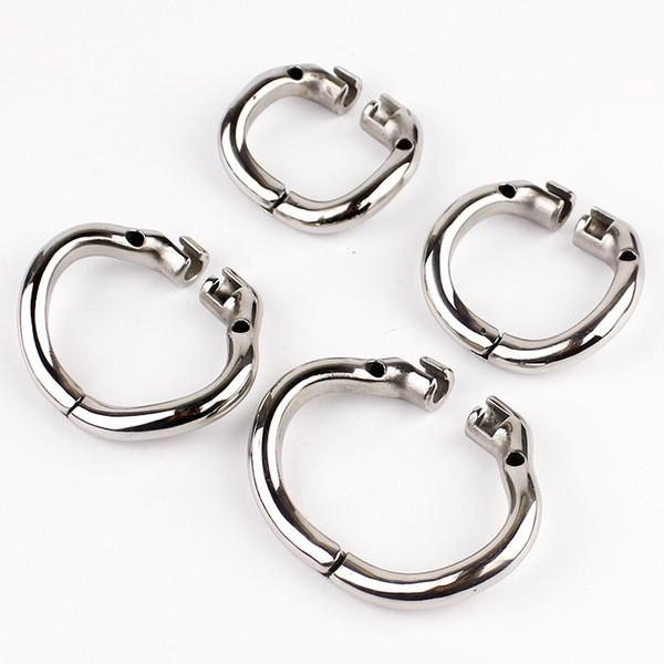 Stainless Steel Male Chastity Device Adult Cock Cages Additional Ring Arc Cock Ring 4 Size Choose BDSM Toys