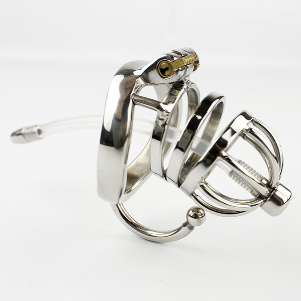 New Arrival Stainless Steel Male Chastity Belt With arc-shaped Cock Ring Testicular Separated Hook Sex Toys For Men Chastity Device