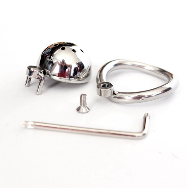 Screw Lock Male Chastity Device Stainless Steel Super Small Chastity Cage Cock Ring Penis Lock Chastity Belt Sex Toys Men