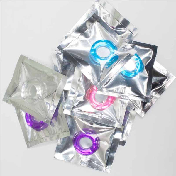 200pcs Wholesale Silicone Cockrings Time Delay Penis Ring Cock Rings Adult Products Male Sex Toys Crystal Ring Color Random