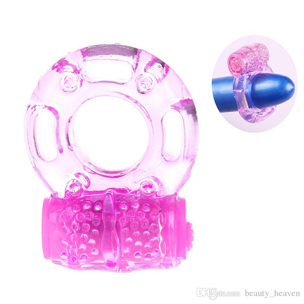 Wholesale Butterfly Silicone Cock Ring Jelly Vibrating Sex Penis Ring Delay Premature Ejaculation Lock Vibrator Sex Toys for Men