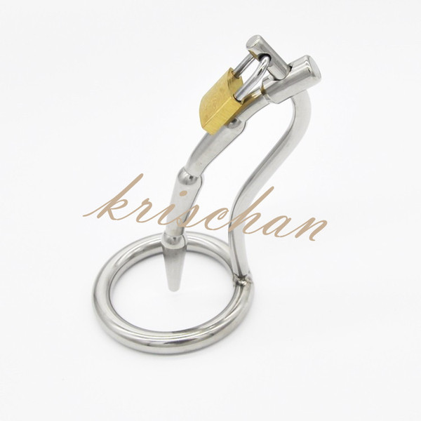 Stainless Steel Male Chastity Device with Urinary Plug,Cock Cage,Virginity Lock,Penis Ring,Penis Lock,Adult Game,Cock Ring