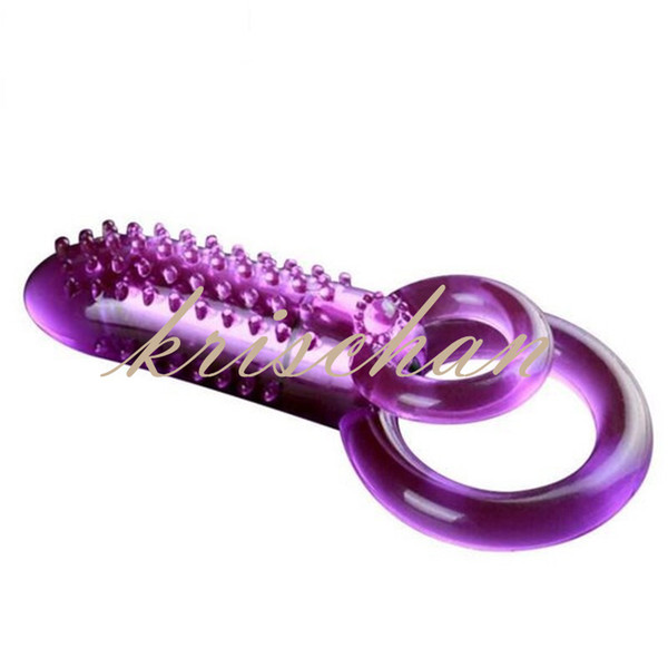 Sex Vibrator Double Ring Male Longer Lasting Sex Crystal Vibrator Cock Ring Penis Rings Vibrating Sexy Toys,Sex Toys for Men