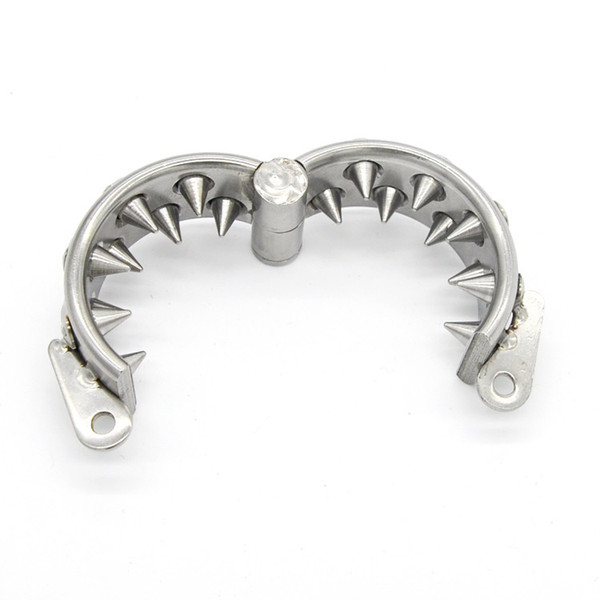 Free shipping Stainless Steel 2 Rows Teeth Penis Rings,Cock Ring Pendant Scrotum Testicle Bondage,Chastity Belt,Sex Toy,Adult Games,A091