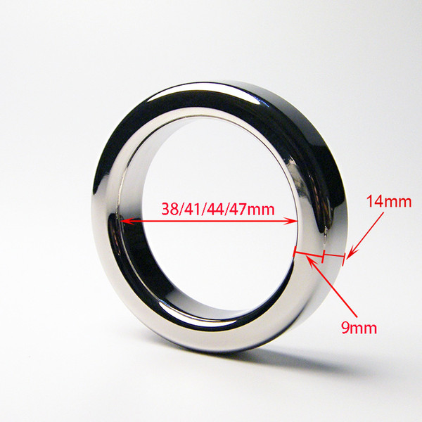 Free shipping thickened 4 the size of the penis clamp cock ring stainless steel ring metal chastity delay delay ejaculation worship in male