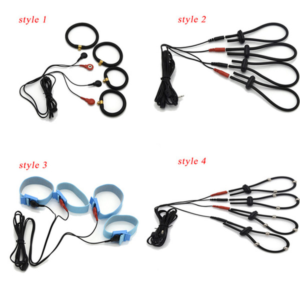 Electric Shock Penis Rings Time Delay Cock Rings Electrical Stimulation Medical Themed Sex Toys For Medical silicone Cock Rings