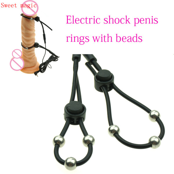 Electro Shock Silicone Penis Rings Adjustable Sex Toys Cock Ring Male Chastity Device Medical Themed Toys Accessory For Man