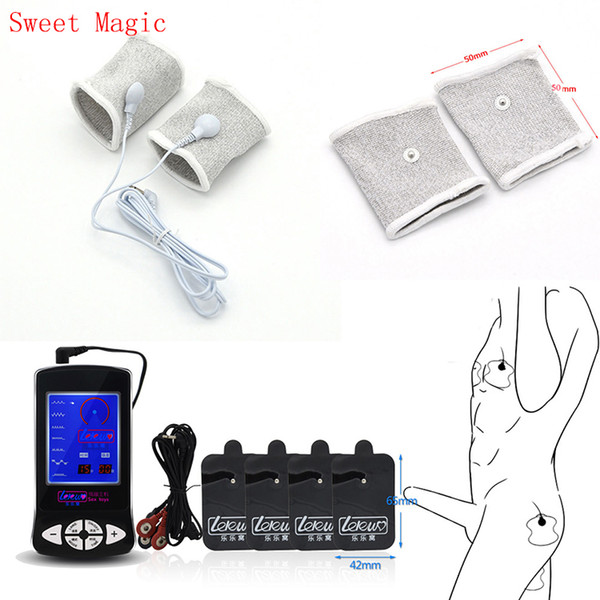 Electro Shock Set Massage Pads Cock Rings Penis Rings Electric Stimulation Medical Themed Adult Sex Toys For Men Women Couples