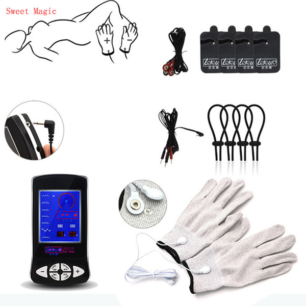 Electro Shock Kits Electric Glove Massage Pads Penis Rings Stimulate Medical Themed Toys Massage Paste SM Play Sex Toys For Men