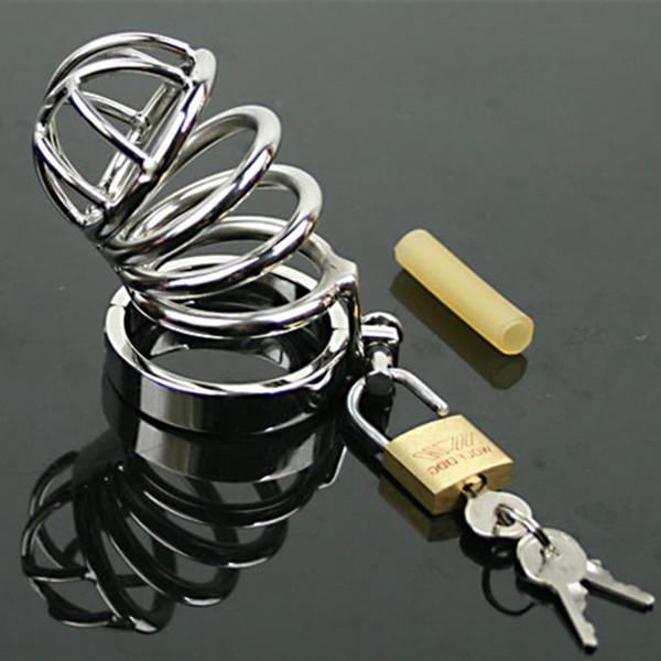 Stainless Steel Cock Rings Male Penis Cage Ring Bondage Slave Metal Chastity Devices Fetish Sex Toys Adult Products For Men Q080