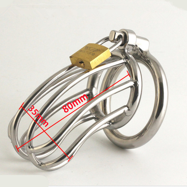 Stainless Steel Cock Rings Male Penis Cage Ring Bondage Slave Metal Chastity Devices Fetish Sex Toys Adult Products For Men Q952