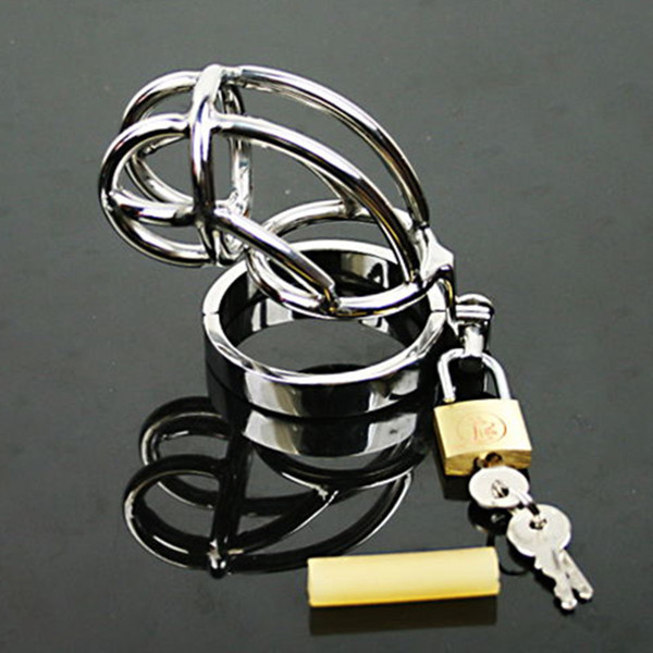 Stainless Steel Cock Rings Male Penis Cage Ring Bondage Slave Metal Chastity Devices Fetish Sex Toys Adult Products For Men Q081