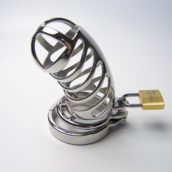 Stainless Steel Cock Rings Penis Cage Scrotum Bondage Slave Metal Chastity Devices In Adult Game Fetish Sex Toys For Men Q948