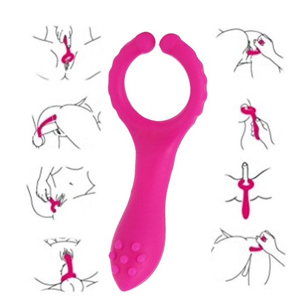 Adult Sexy Product G Spot Stimulation Vibrator for Men Women, Silicone Prostate Cock Ring Lock Clip Intimate Goods Erotic Sex Toy for Man