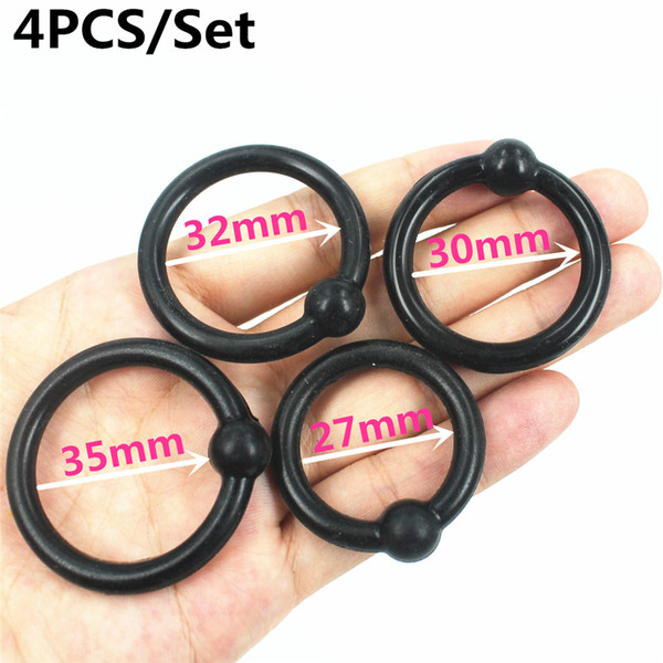 4pcs/set silicone penis ring cock ring sex time lasting ring sex toy for man sex products