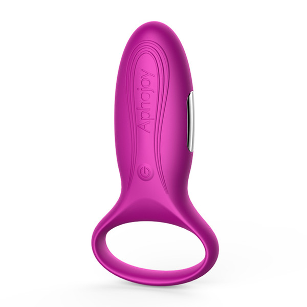 Aphojoy Luxury Rechargeable 7 Modes Strong Vibrating Cock Ring Waterproof Silicone Clitoral Bullets Sex Vibrator for Couple 17402